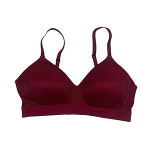 All Worthy Hunter McGrady Bra Medium Burgundy Wireless Lounge Sleepwear
